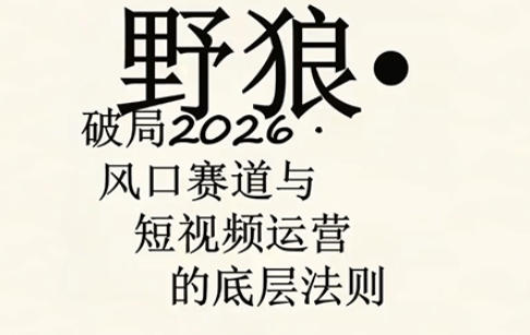 野狼团队·多平台实操运营课，覆盖AI口播、服装、好物、漫剪等热门玩法(更新4月)-百盟网