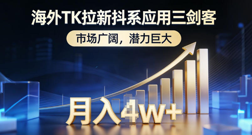 海外TK拉新抖系应用三剑客，市场广阔，潜力巨大，月入1w+-百创网