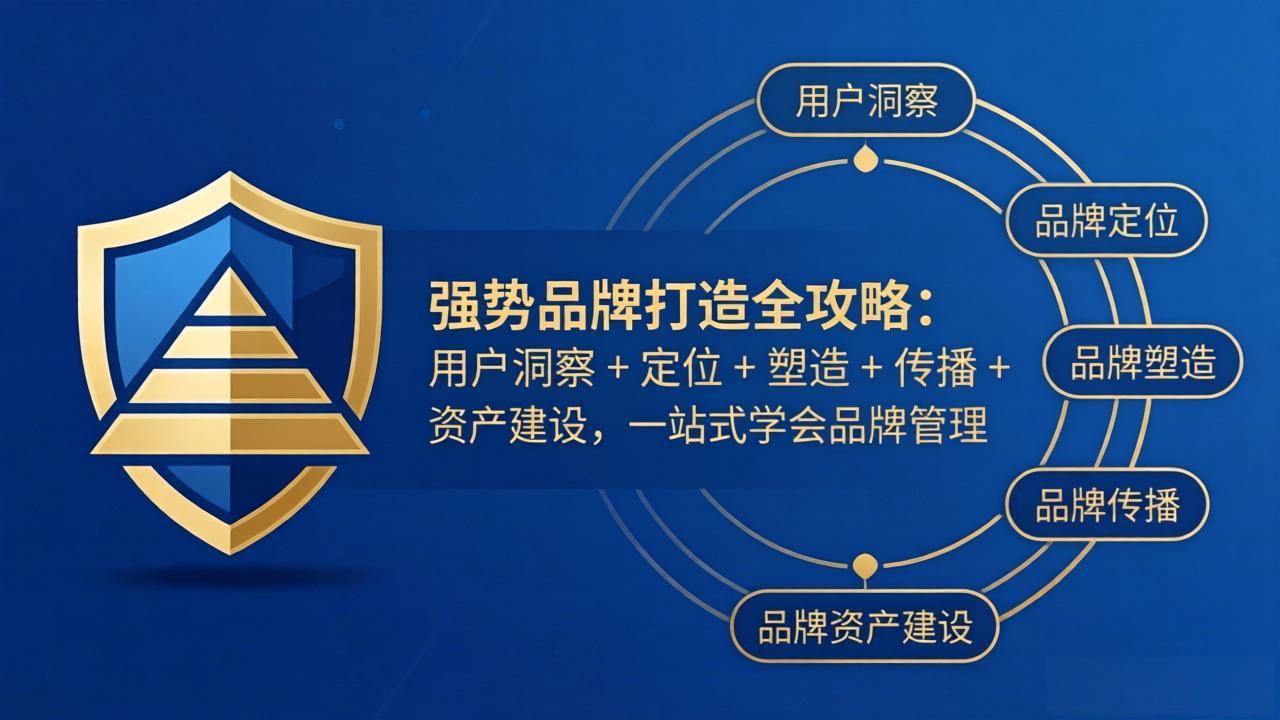 强势品牌打造全攻略：用户洞察 + 定位 + 塑造 + 传播 + 资产建设，一站式学会品牌管理-百盟网