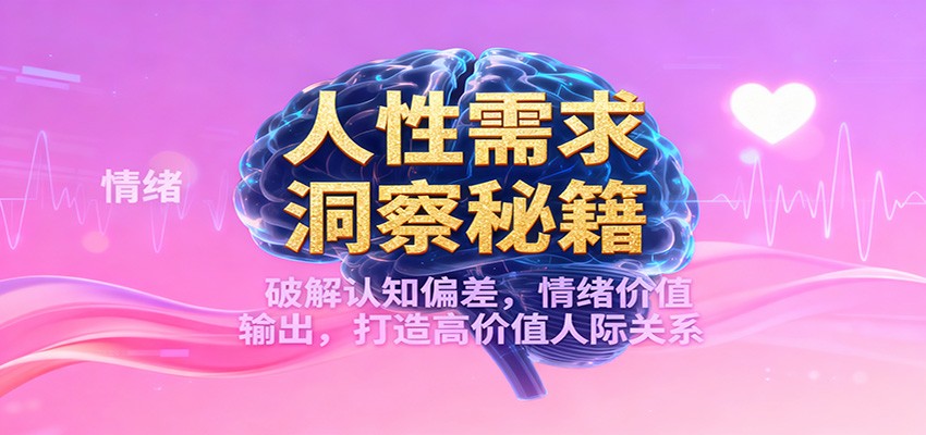 人性需求洞察秘籍，破解认知偏差，情绪价值输出，打造高价值人际关系-百创网