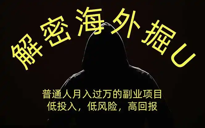 解密海外掘U，普通人月入过万的副业项目，低投入、低风险高回报，没有之一-百盟网