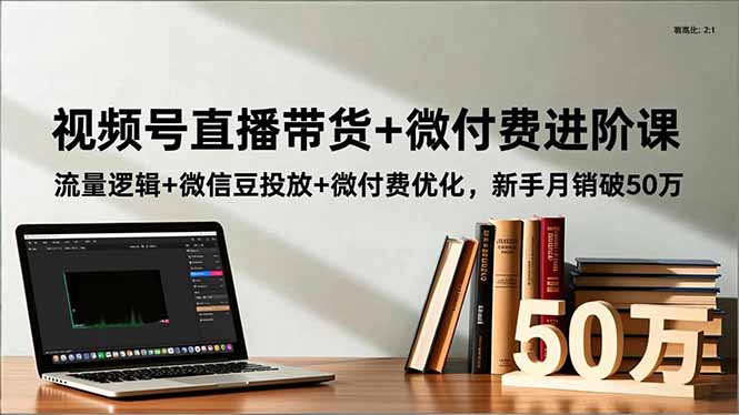 视频号直播带货+微付费进阶课：流量逻辑+微信豆投放+微付费优化，新手月销破50万-百创网