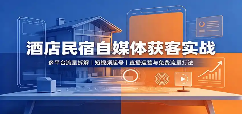 酒店民宿自媒体获客实战-百盟网