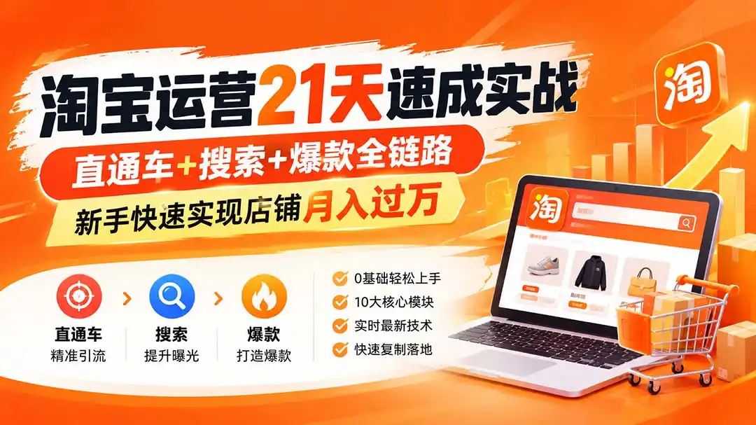 淘宝运营21天速成实战(更新8月-百盟网
