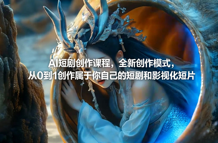 AI短剧创作课程，全新创作模式，从0到1创作属于你自己的短剧和影视化短片-百盟网