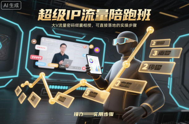 超级IP流量陪跑班，大V流量密码倾囊相授，可直接落地的实操步骤-百创网