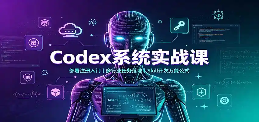 Codex系统实战课：部署注册入门，多行业任务落地，Skill开发万能公式-百盟网