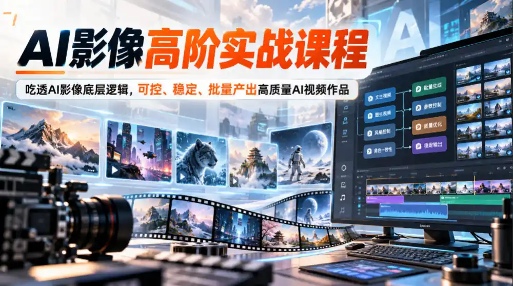 AI影像高阶实战课程，吃透AI影像底层逻辑，可控、稳定、批量产出高质量AI视频作品-百盟网