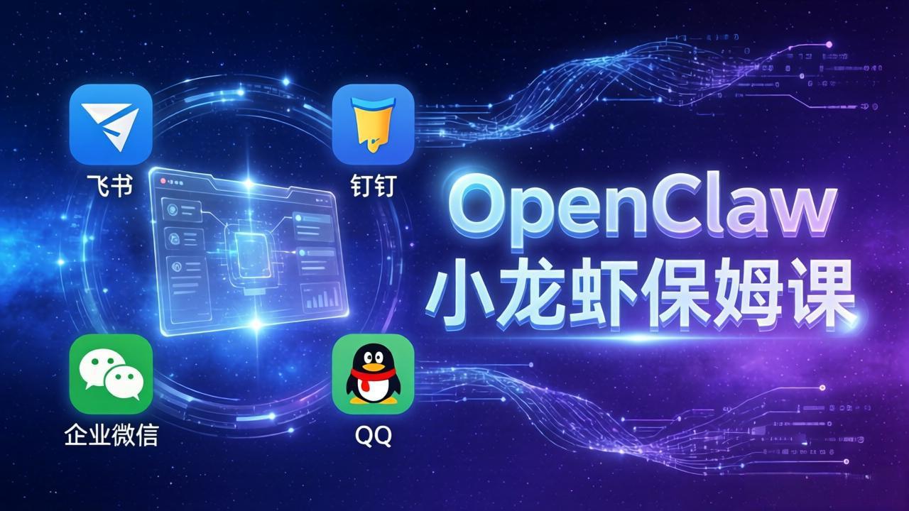 OpenClaw小龙虾保姆课： Windows/macOS/Linux/Docker全系统安装，飞书+钉钉+企业微信+QQ 全接入-百盟网