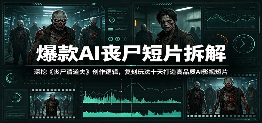 爆款AI丧尸短片拆解：深挖《丧尸清道夫》创作逻辑，复刻玩法快速打造高品质AI影视短片-百盟网