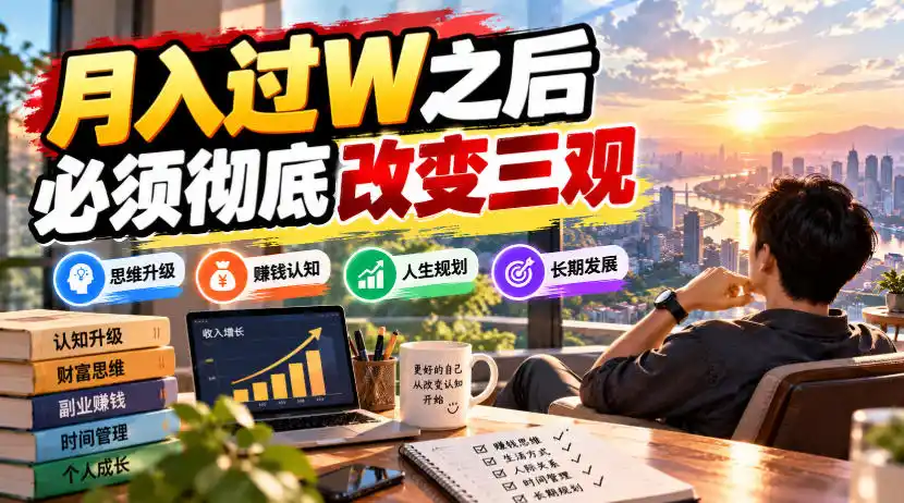 某公众号付费文章：月入过W之后，必须彻底改变三观-百盟网