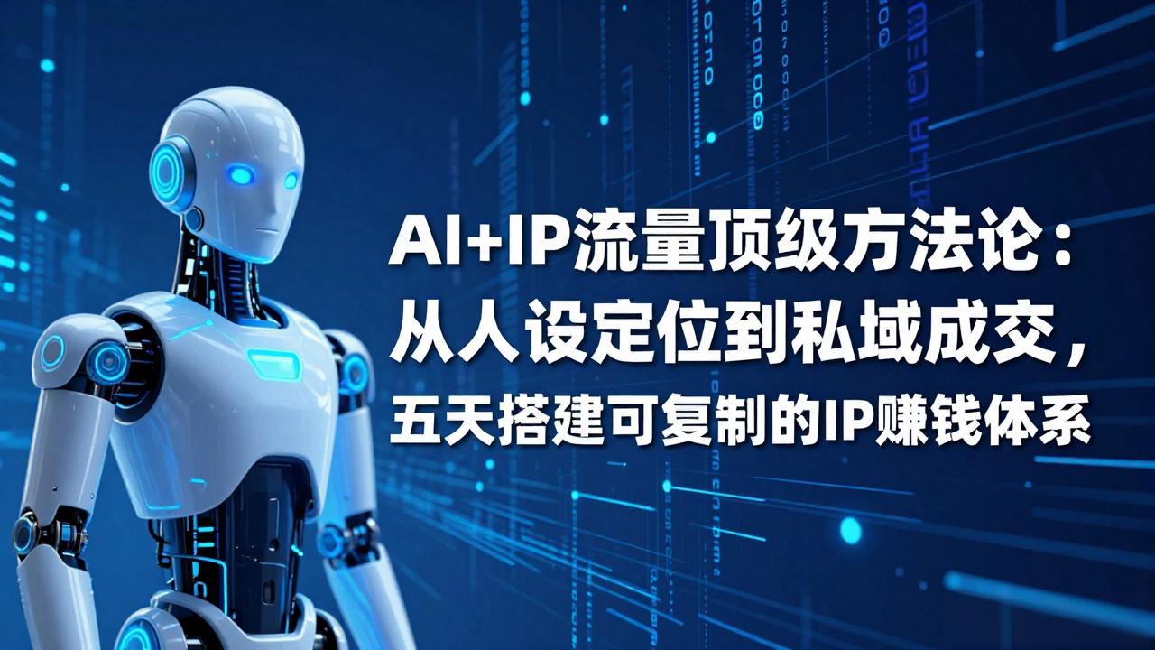 AI+IP顶级方法论：从人设定位到私域成交，五天搭建可复制的IP赚钱体系-百盟网