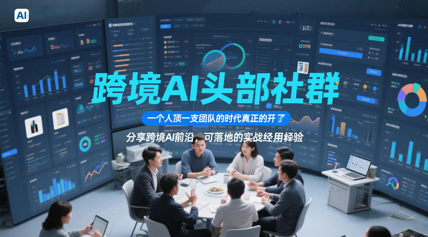 跨境AI头部社群，一个人顶一支团队的时代真正的开始了，分享跨境AI前沿，可落地的实战经验(更新5月11日)-百盟网