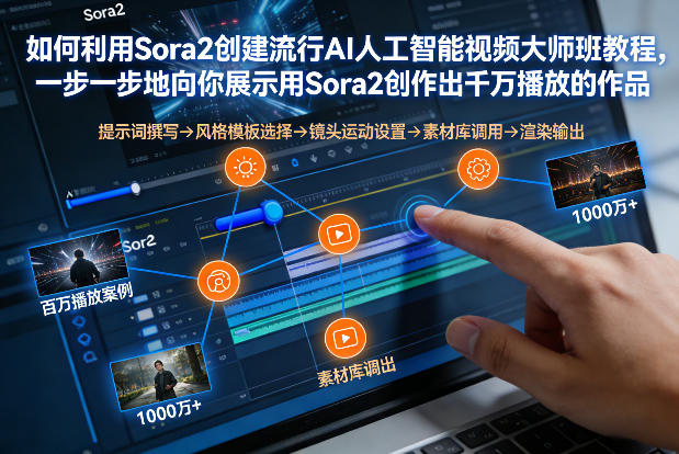 如何利用Sora2创建流行AI人工智能视频大师班，一步一步地向你展示用Sora2创作出千万播放的作品-百创网