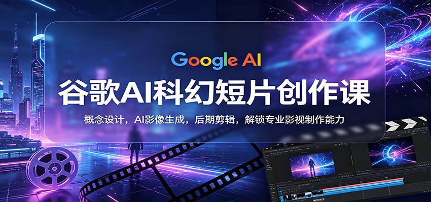 谷歌AI科幻短片创作课：概念设计，AI影像生成，后期剪辑，解锁专业影视制作能力-百盟网