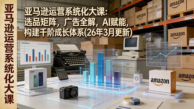 亚马逊运营系统化大课：选品矩阵，广告全解，AI赋能，构建千阶成长体系(26年3月更新-百盟网