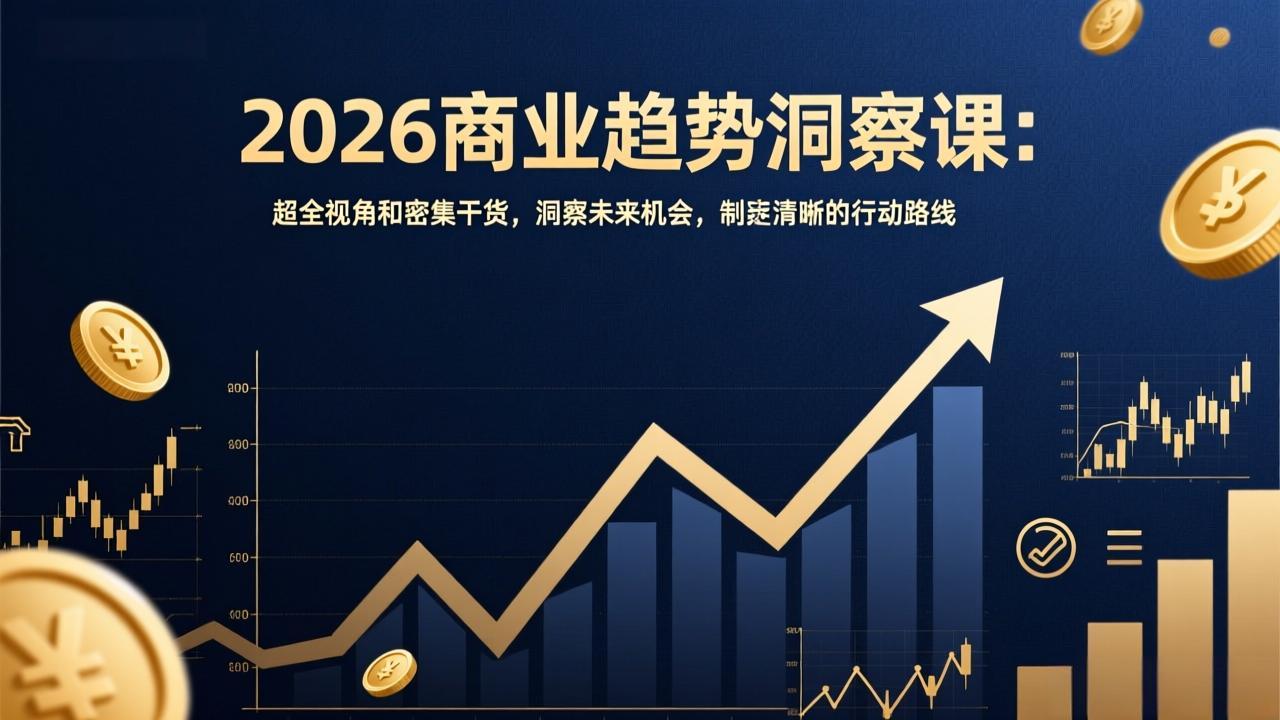 2026商业趋势洞察课：超全视角和密集干货，洞察未来机会，制定清晰的行动路线-百盟网