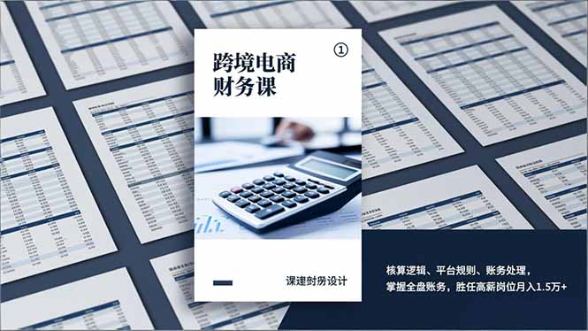 跨境电商财务课，核算逻辑、平台规则、账务处理，掌握全盘账务，胜任高薪岗位月入1.5万+-百创网