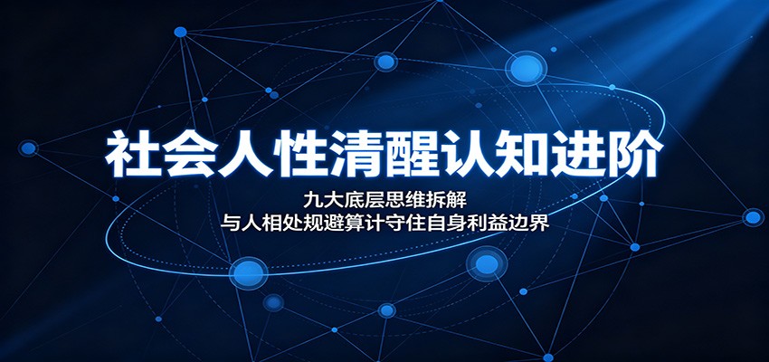 社会人性清醒认知进阶：九大底层思维拆解，与人相处规避算计守住自身利益边界-百盟网
