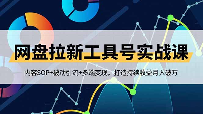 网盘拉新工具号实战课，内容SOP+被动引流+多端变现，打造持续收益月入破万-百创网
