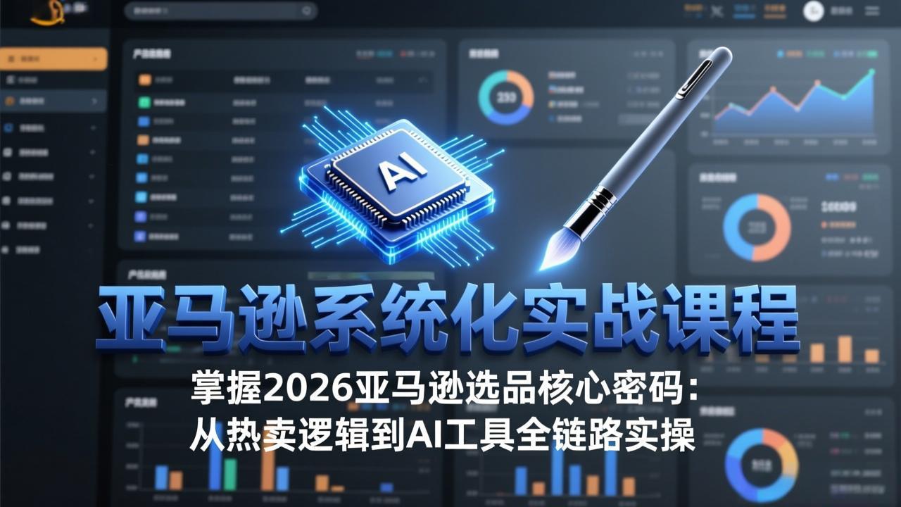 亚马逊系统化实战课-更新3月：2026最新选品方法论，从热卖原因分析到AI作图，提升选品成功率-百盟网