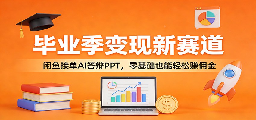 毕业季变现新赛道：闲鱼接单AI答辩PPT，零基础也能轻松赚佣金-百盟网