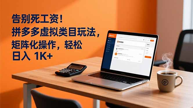 告别死工资！拼多多虚拟类目玩法，矩阵化操作，轻松日入 1K+-百创网