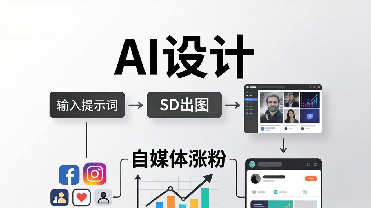 人人都是AI设计师：SD出图+自媒体涨粉一站教学，告别图文素材焦虑，AI设计让你轻松避开内卷-百盟网