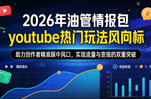 2026年油管情报包，youtube热门玩法风向标，助力创作者精准踩中风口，实现流量与变现的双重突破(更新0330)-百盟网