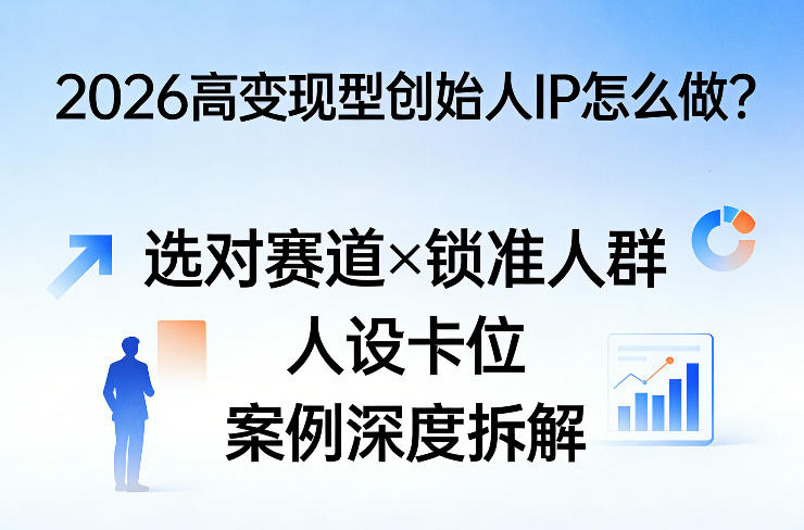 2026高变现型创始人IP怎么做？选对赛道×锁准人群×人设卡位×案例深度拆解-百盟网