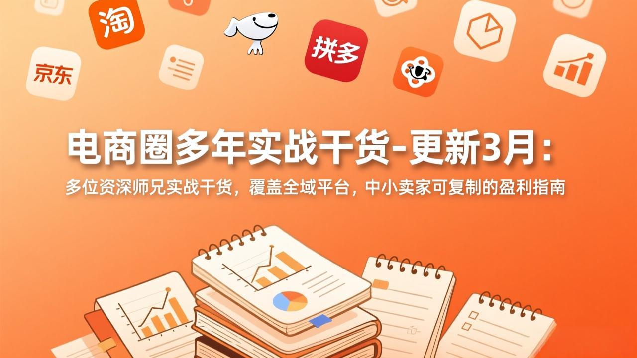 电商圈多年实战干货-更新3月：多位资深师兄实战干货，覆盖全域平台，中小卖家可复制的盈利指南-百盟网