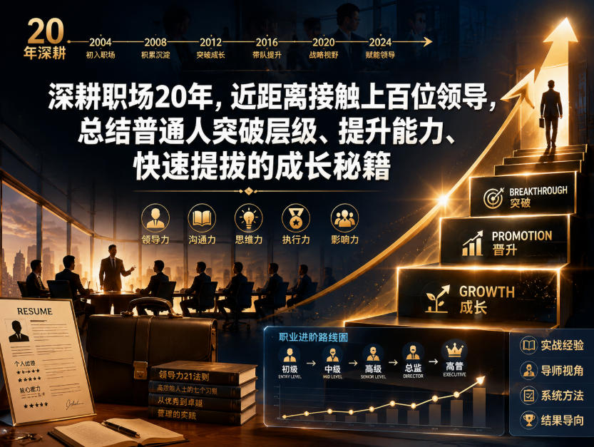 付费文章：深耕职场20年，近距离接触上百位领导，总结普通人突破层级、提升能力、快速提拔的成长秘籍(全网独家干货)-百盟网