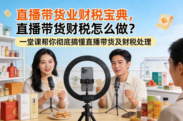 直播带货业财税宝典，直播带货财税怎么做？一堂课帮你彻底搞懂直播带货及财税处理-百盟网