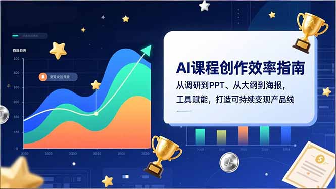 AI课程创作效率指南，从调研到PPT、从大纲到海报，工具赋能，打造可持续变现产品线-百创网