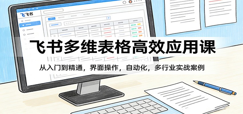 飞书多维表格高效应用课：从入门到精通，界面操作，自动化，多行业实战案例-百盟网