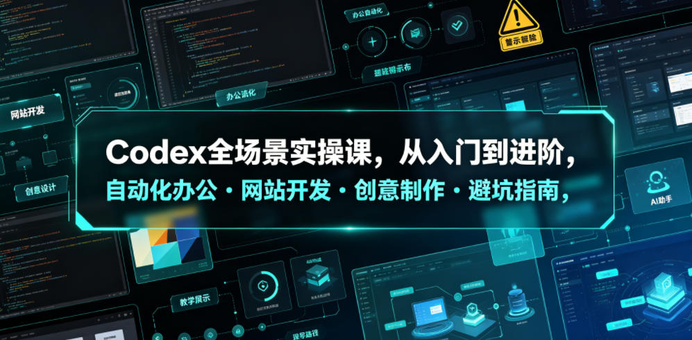 Codex全场景实操课，从入门到进阶，自动化办公・网站开发・创意制作・避坑指南，全流程教学-百盟网