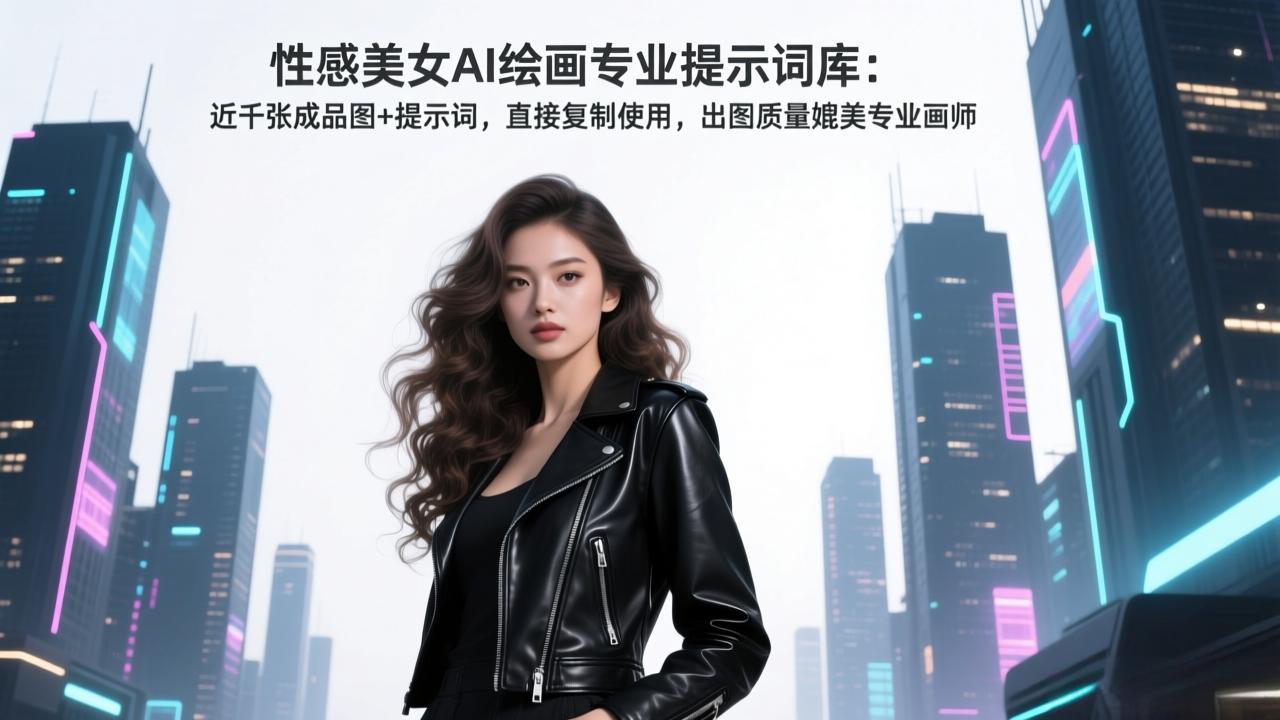 性感美女AI绘画专业提示词库：近千张成品图+提示词，直接复制使用，出图质量媲美专业画师-百盟网