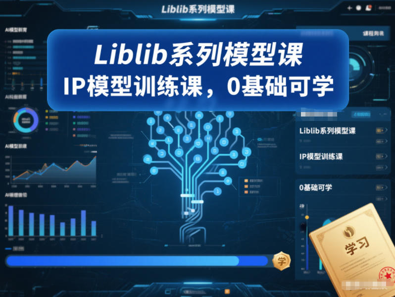 Liblib系列模型课，IP模型训练课，0基础可学-百创网