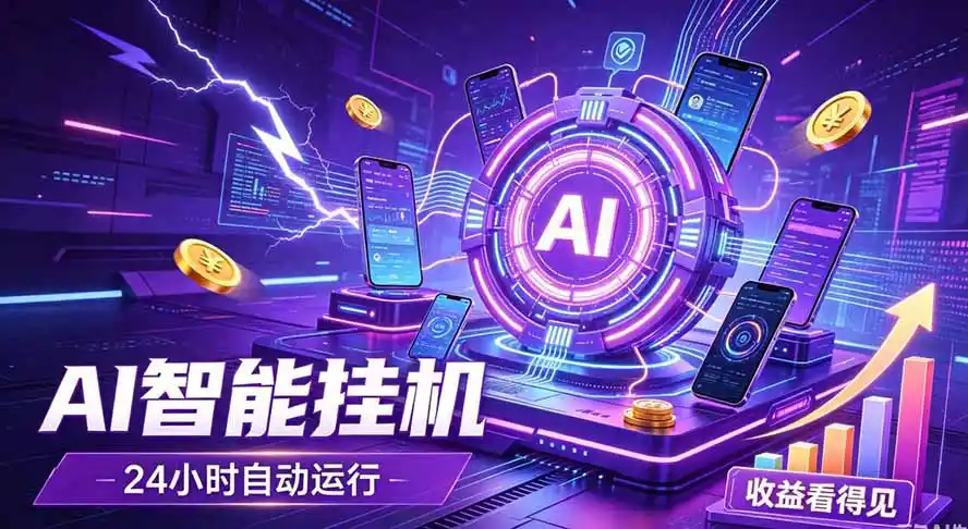 AI智能广告挂机，躺赚新模式 设备托管运行，解放双手持续变现-百盟网