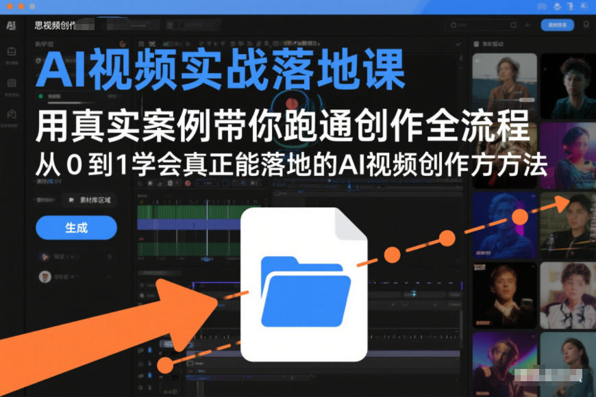 AI视频实战落地课，用真实案例带你跑通创作全流程，从0到1学会真正能落地的AI视频创作方法-百创网