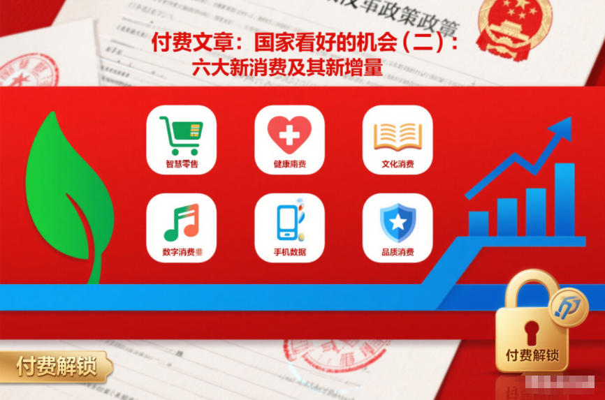付费文章：国家看好的机会(二)：六大新消费及其新增量-百创网