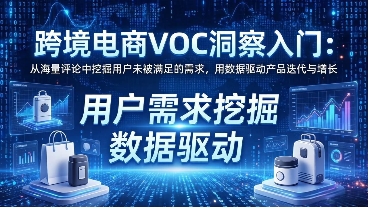 跨境电商VOC洞察入门：从海量评论中挖掘用户未被满足的需求，用数据驱动产品迭代与增长-百盟网