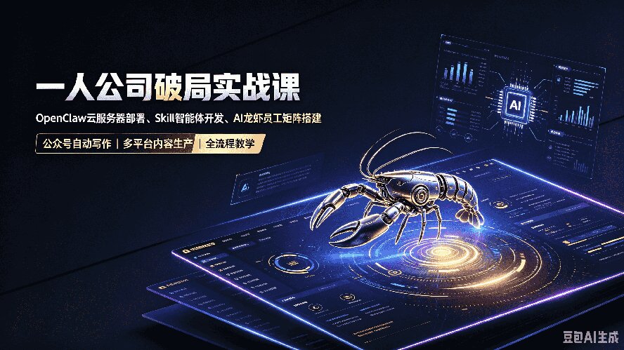 一人公司破局实战课｜OpenClaw云服务器部署、Skill智能体开发、AI龙虾员工矩阵搭建，公众号自动写作与多平台内容…-百盟网