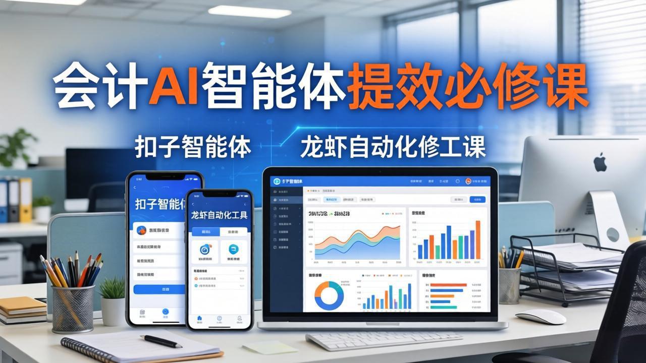 财务会计AI智能体提效必修课：扣子智能体+龙虾自动化+报表分析，一站式提升财务工作效率-百盟网