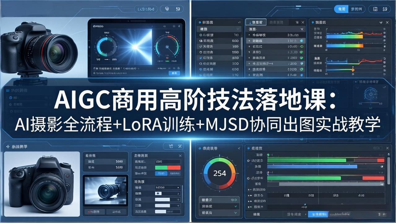 AIGC商用高阶技法落地课：AI摄影全流程+LoRA训练+MJSD协同出图实战教学-百盟网