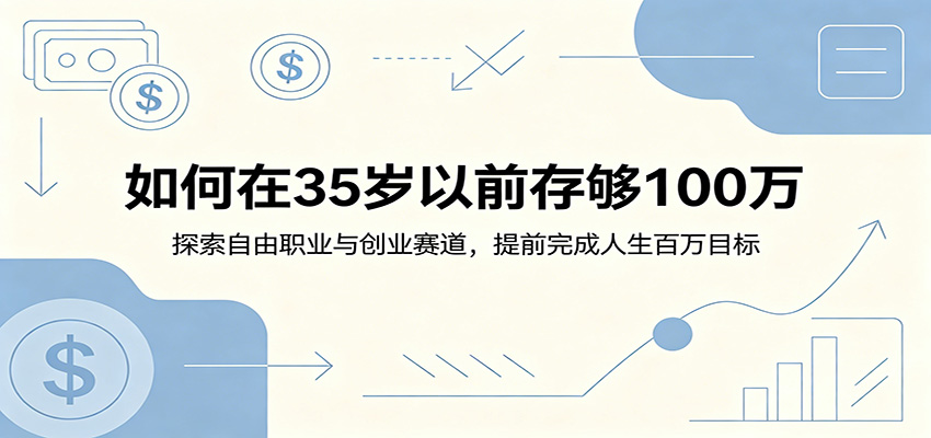 如何在35岁以前存够100万:探索自由职业与创业赛道,提前完成人生百万目标-百盟网