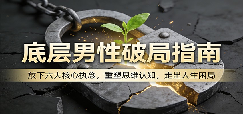 底层男性破局指南：放下六大核心执念，重塑思维认知，走出人生困局-百盟网