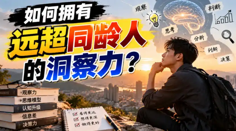 付费文章:如何拥有远超同龄人的洞察力? 付费文章:如何拥有远超同龄人的洞察力?
