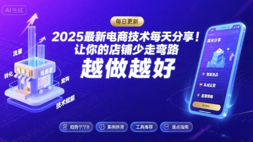 2025-2026最新电商技术每天分享，让你的店铺少走弯路，越做越好(更新26年07月)-百盟网