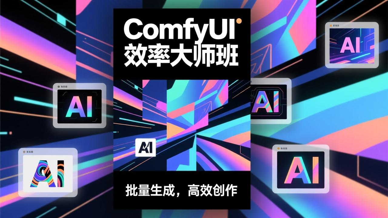 ComfyUI效率大师班：工作流搭建，批量生成，将个人AI出图效率提升5-10倍，月接单收入1-3万-百创网